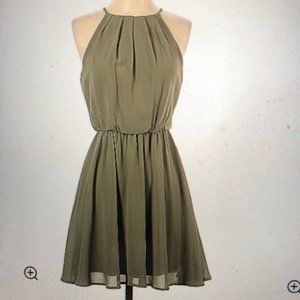 Francesca's Collections Olive Green Mini Dress